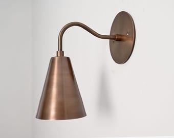 Handmade Antique Brass Wall Sconce | Mid Century Modern Wall Light