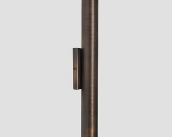 Handcrafted Brass Vertical Wall Sconce | Slim Cylinder Wall Lamp | Mid-Century Modern Accent Lighting