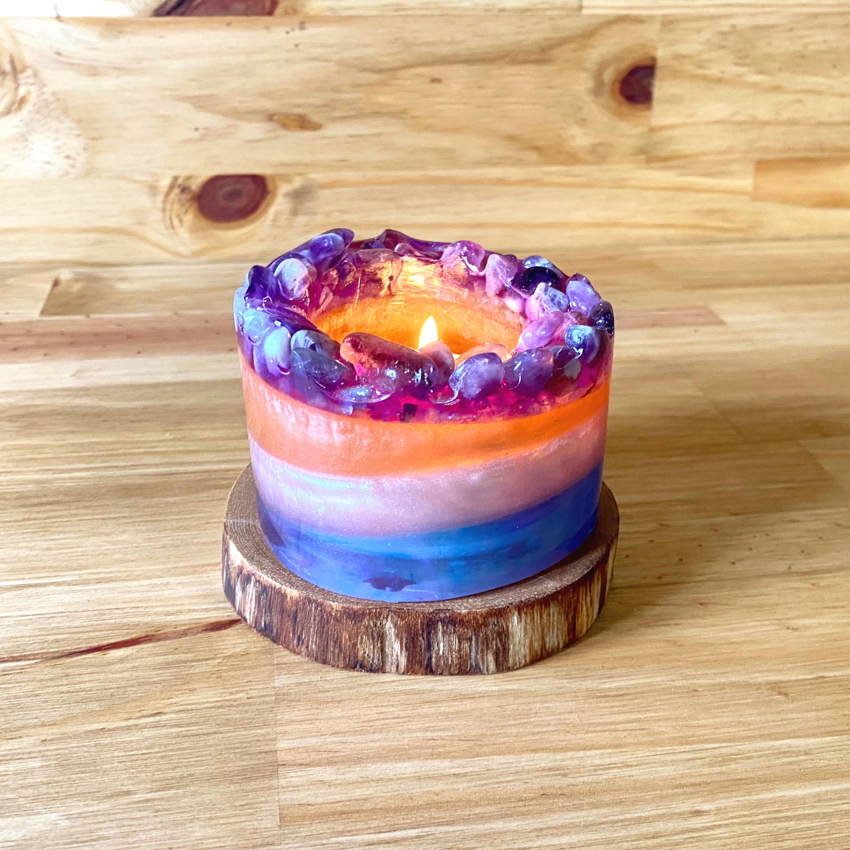 Porte-Bougie Indien En Verre OM | Déco Spirituelle | Pankaj e-Boutique