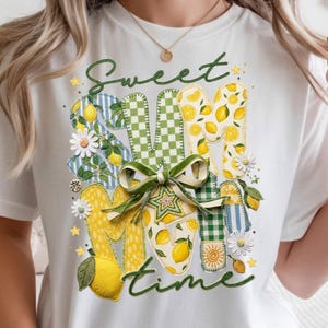 Söt sommartid PNG, citron lapptäcke rosettdesign (digital nedladdning)