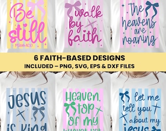 Coquette Christian SVG Bundle, Retro Shirt PNG Designs (Digital Download)