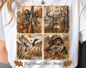 Hunting Season PNG, Deer Duck Hunting Rifle & Labrador Retriever, Rustic Fall (Digital Download)