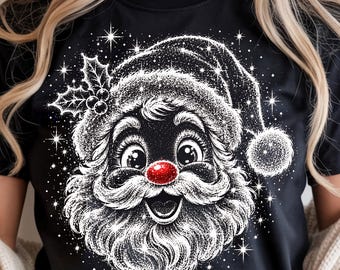 Santa Claus PNG, Vintage Christmas Retro Santa Clipart (Digital Download)