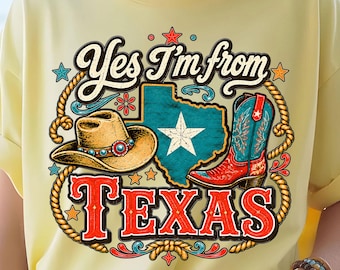 Texas Cowboy PNG, Western Boots Hat Lone Star Design, Rustic Texas Graphic (Digital Download)