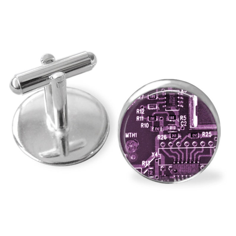 CIRCUIT BOARD Cufflinks Computer Cuff Links Motherboard Gift For Gamer Computer related gift Geek gift 3 colours Gift boxed