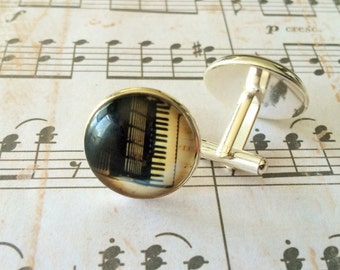 ACCORDION CUFFLINKS / Musical Instrument Cuff Links / Cool Gift for Him / Musician cufflinks / gift for Accordion Player / Gift Boxed