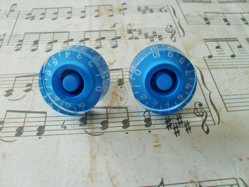 Gibson Blue GUITAR KNOB Cufflinks / Rock Star Gift / Unique Etsy