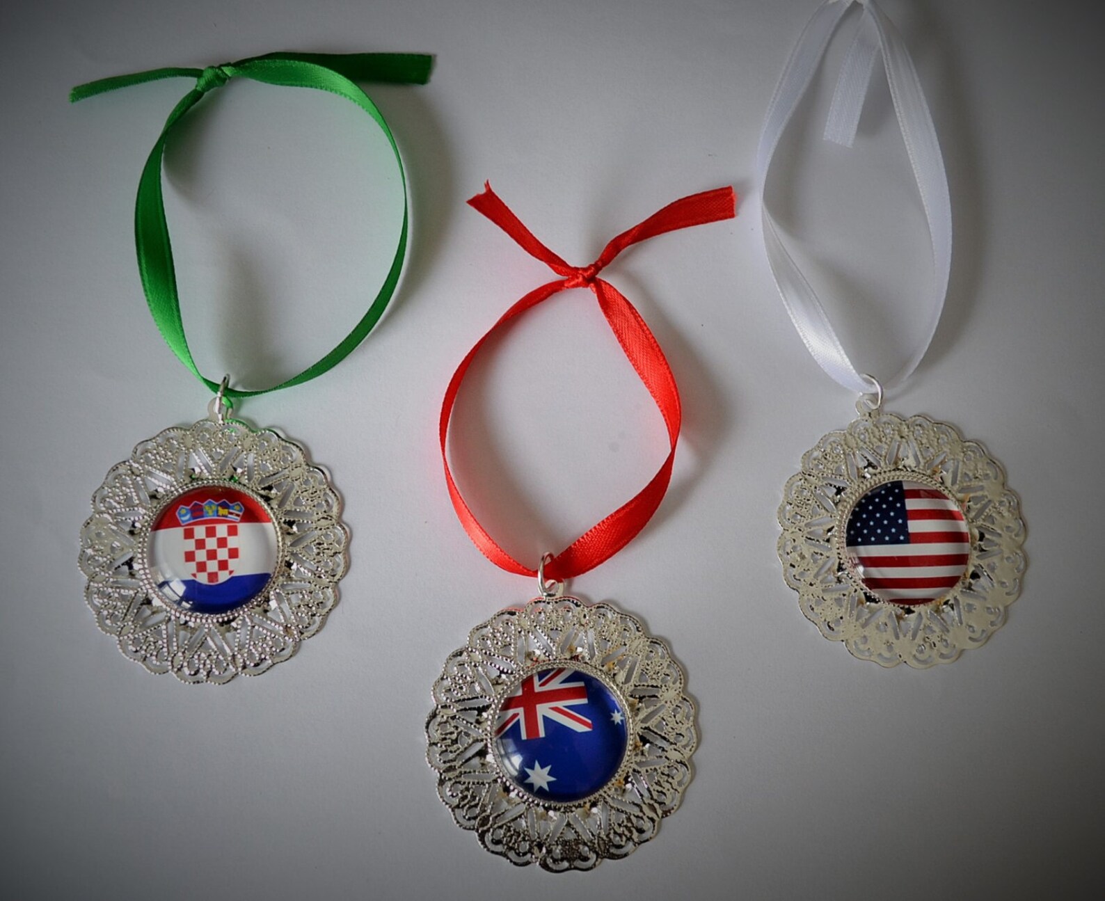 Custom COUNTRY FLAG ORNAMENT / Christmas Tree Hanging Ornament Etsy