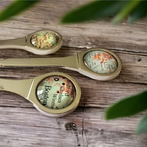 OUVRE-LETTRE POUR CARTE personnalisé / cadeau exécutif / Vous choisissez l'emplacement / carte vintage / cadeau de bureau unique / coffret cadeau