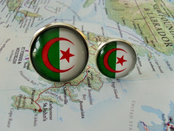 Boutons De Manchette Fantaisie Drapeau Malaisie - Bijoux Homme Avec Boîte Cadeau