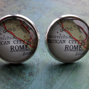 Custom Map Cufflinks / Groomsmen Gift / Any City / You Pick the Location / 2 Sizes / Personalized Cuff Links / Mix and match locations / box