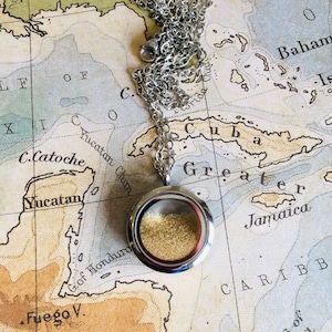 Beach Sand Locket / Destination Wedding Necklace / Beach Wedding / Memory locket / Keepsake / Momento / Gift boxed