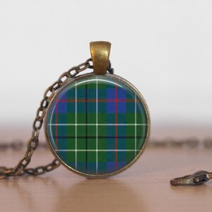 DUNCAN TARTAN Pendant Necklace / Scottish Tartan Jewelry / Plaid Jewellery / Duncan Clan /  Family Jewelry / Personalized Gift / boxed