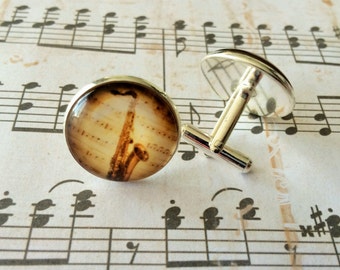 SAXOPHONE CUFFLINKS / Musical Instrument Cuff Links / Cool Cadeau voor hem / Muzikant manchetknopen / cadeau voor Saxophone Player / Gift Boxed
