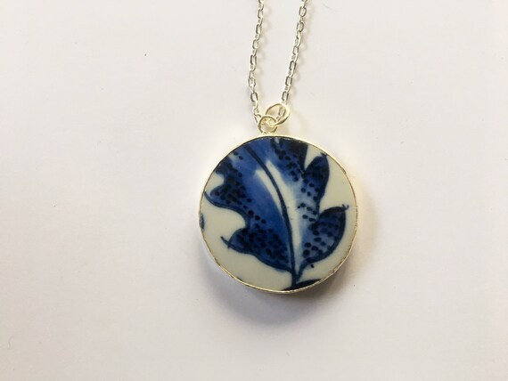 Asian porcelain shard framed charms photos 589
