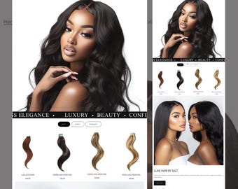 Luxury Hair Extension Shopify Theme: Wig & Beauty Store Template