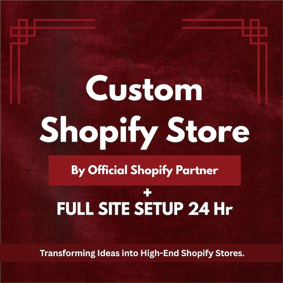 Custom Shopify Store Design | Theme Development & Full site setup.