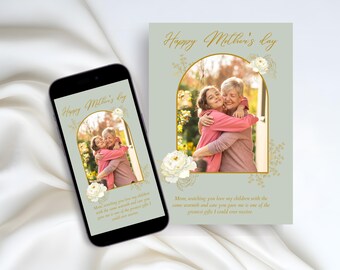 Mother’s Day Photo Card | Printable Mother’s Day Card from Daughter | Grandma Mother’s Day Card | Editable Photo Card | Instant Download
