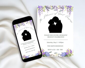 Regency Party Invitation | Pride and Prejudice Invitation | Jane Austen Party Invite | English Garden Party Printable | Instant Download