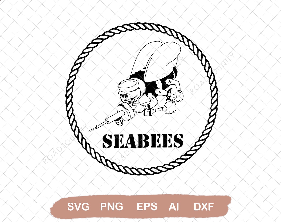 Navy Seabee Svg Sublimation Design Svg File For Cricut Ai Png Dxf Eps Instant Download Etsy