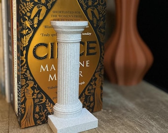 Sujetalibros de columna romana: decoración clásica de estantería de pilares