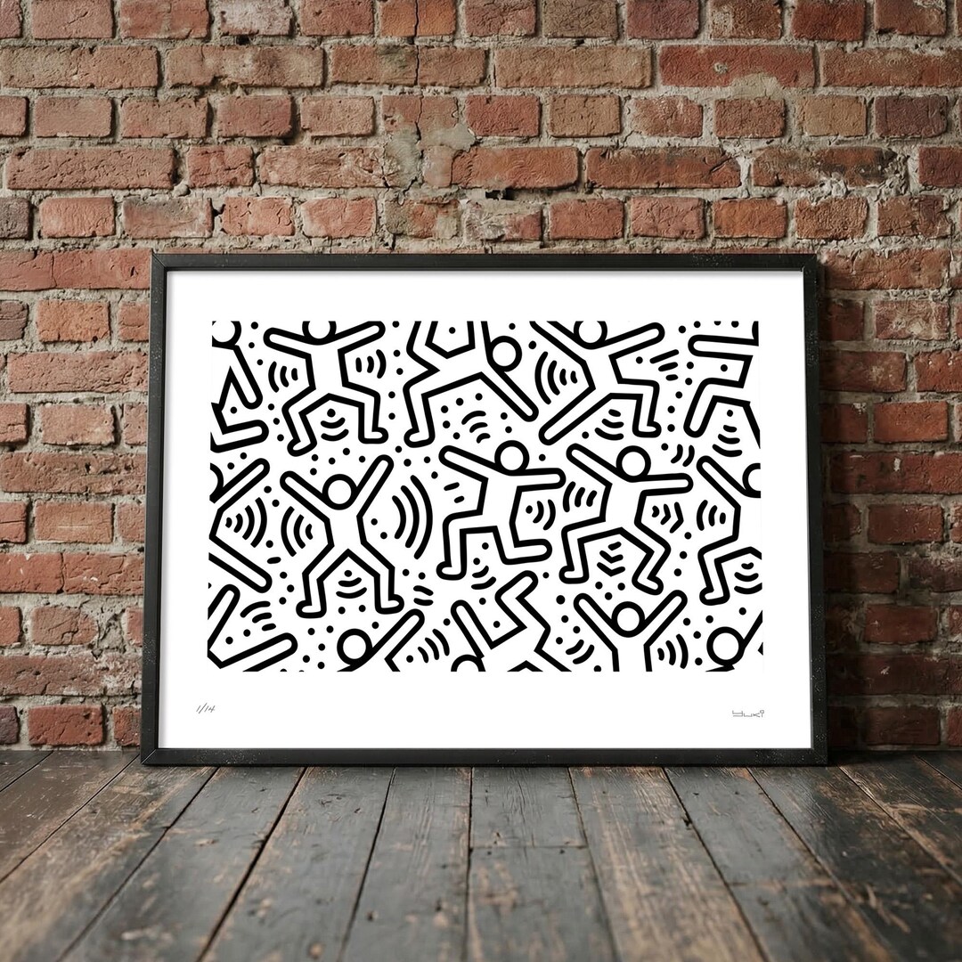 Black & White Street Art Print Bold Graffiti Poster Minimalist Urban ...