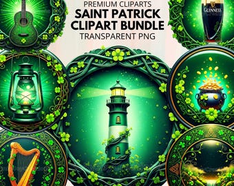 St. Patrick's Day Celtic Medallion Clipart Bundle – 50 PNG Designs