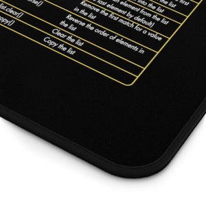 Python Cheat Sheet Desk Mat, Programmer Mouse Pad, Coding Shortcut Large Desk Pad, Software Engineer Gift, Data Science Office Decor image 4