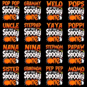 Upiorny 1. urodziny Halloween, Pierwsze urodziny Halloween Upiorna rodzina Dopasowane PNG, Pobieranie cyfrowe na koszulki, Projekt sublimacji
