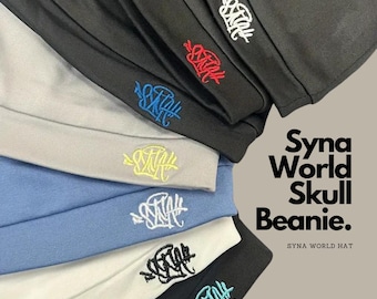 6 colors of Syna Beanie Hat with Dinosaur – Outdoor Streetwear Skull Cap - HighQuallty- Unisex Hat-Ideal Gift