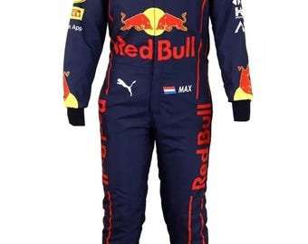 F1-inspirierter Rot & Blauer Go-Kart-Rennanzug: CIK/FIA Level 2
