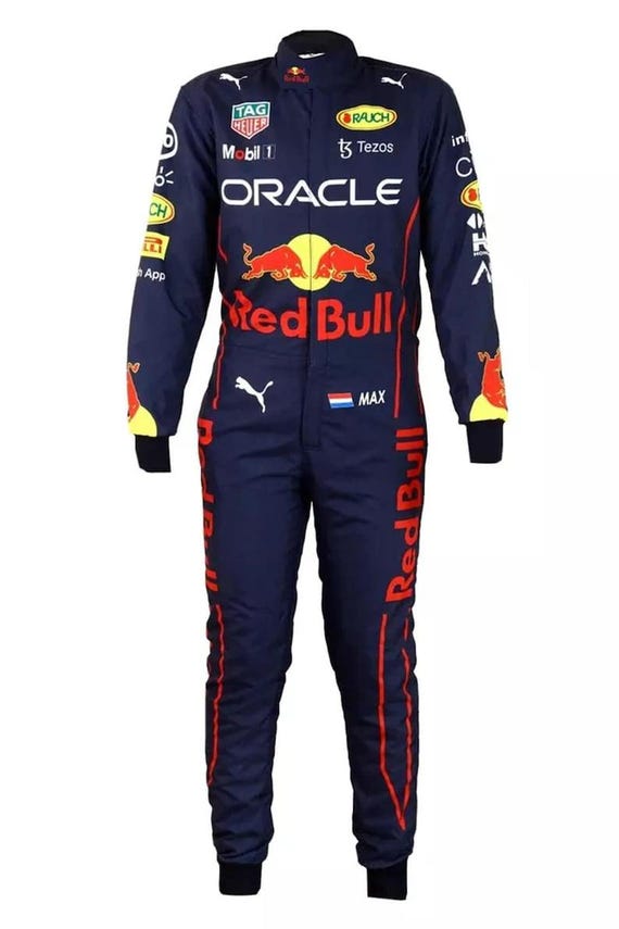 F1-Inspired Red & Blue Go-Kart Racing Suit: CIK/FIA Level 2