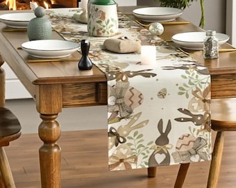 Paashaas tafelloper – rustieke lente boerderij tafeldecor