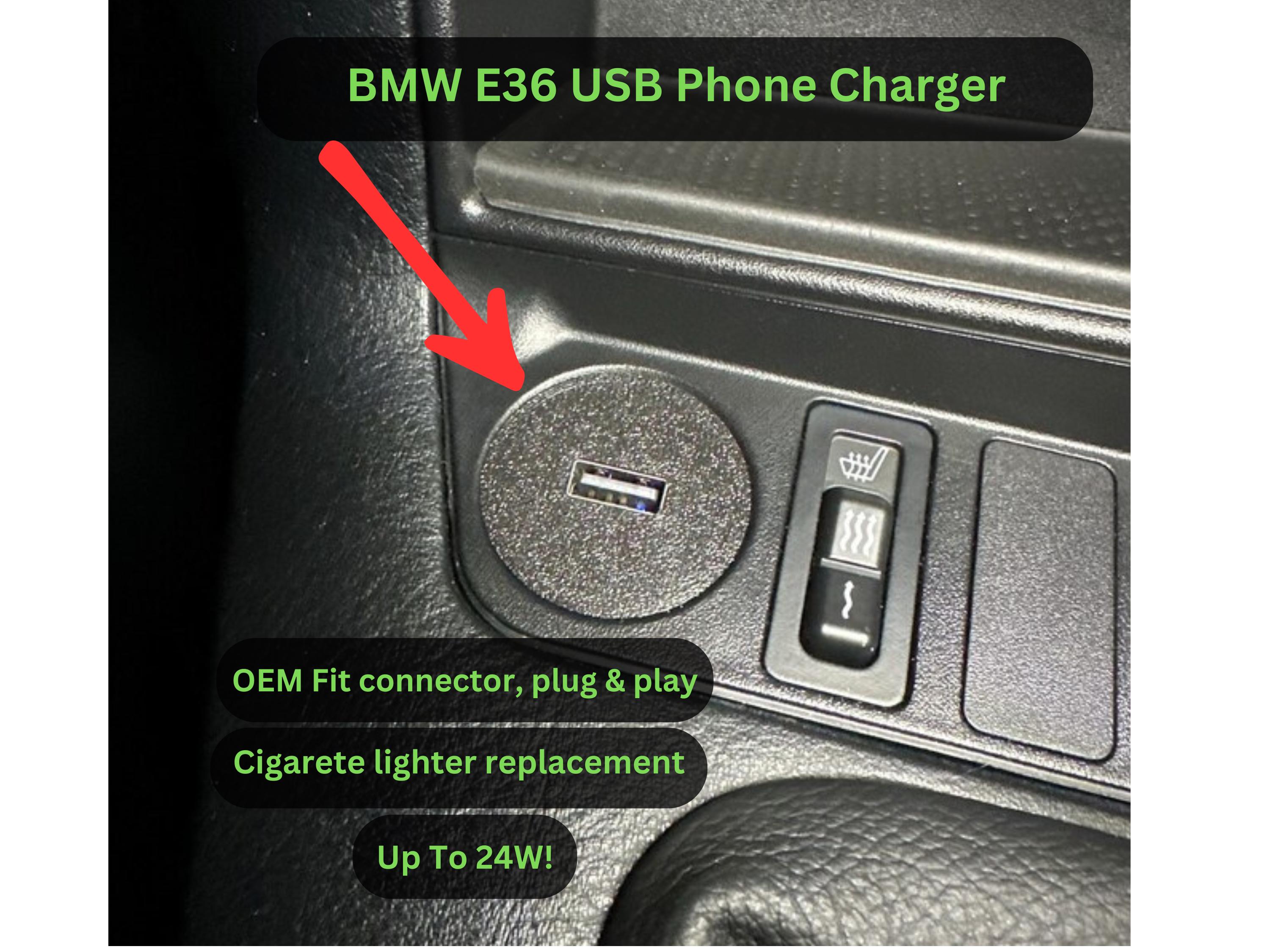 bmw usb cigarette lighter charger BMW E36 USB Phone Charger - Cigarette Lighter Replacement