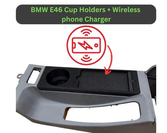 Portavasos y cargador inalámbrico para BMW E46