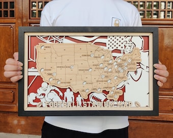 Mapa stadionu piłkarskiego Mapa stadionu NFL Lista życzeń piłkarskich Prezenty piłkarskie Prezent na 5. rocznicę dla męża Prezent walentynkowy dla chłopaka