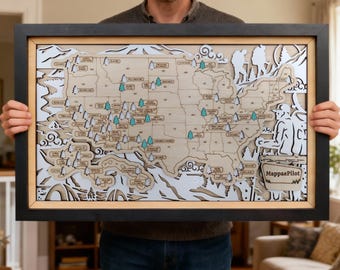 National Park Map, National Park Sign, Wooden, Gift, US National Parks Sign