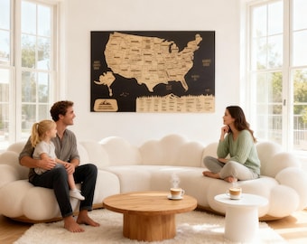 Travel National Park Map Wooden Wall Art, US Wood Map 5th Anniversary Gift,Apartment Decor Push Pin Map National Park Poster Wood Wall Decor