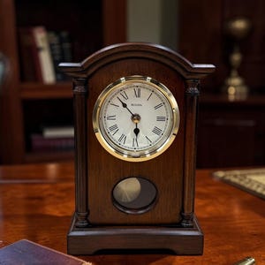 Bulova Dalton Quartz Pendulum Mantel Clock – Triple Chime - New in box