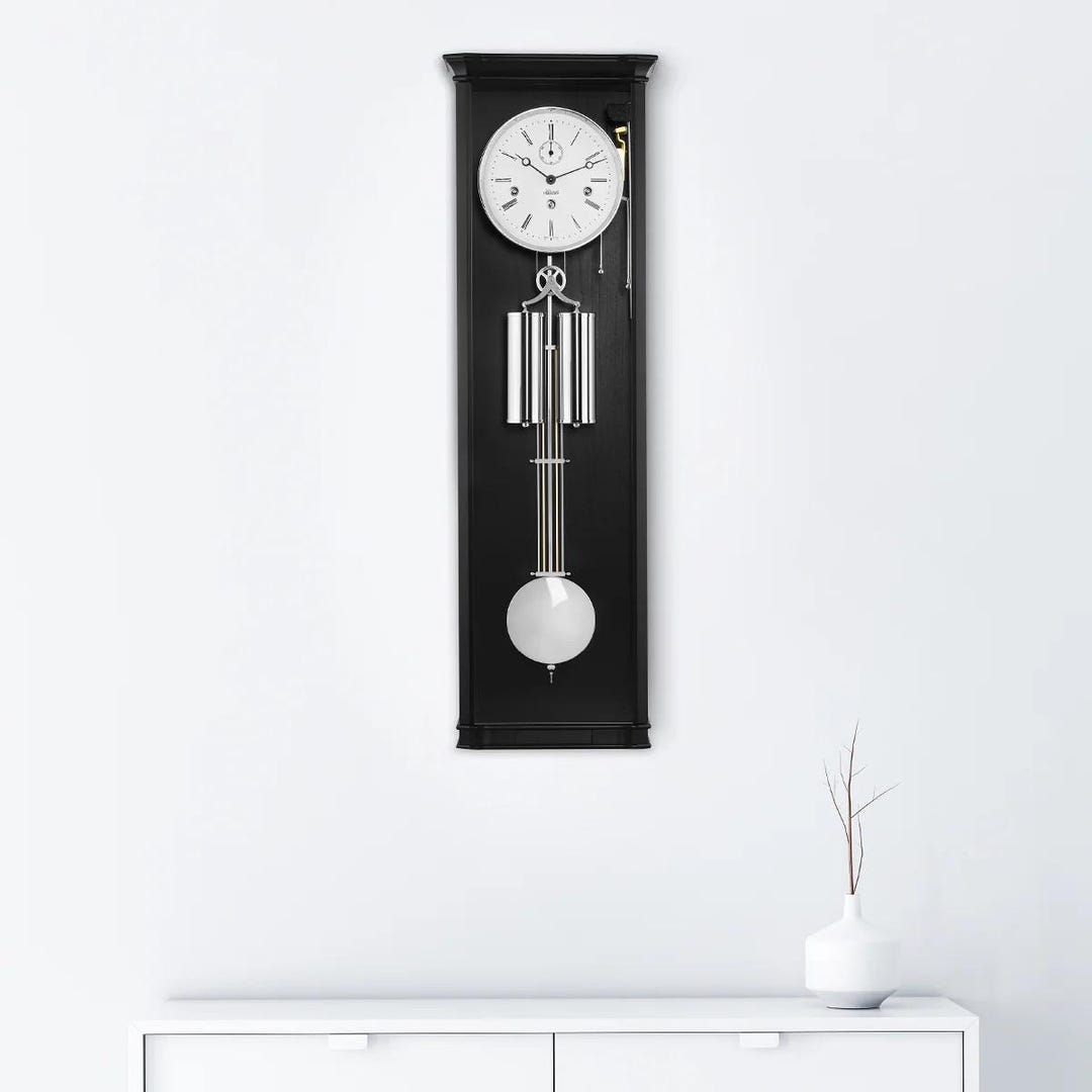 Hermle William Regulator Wall Clock, Mechanical Westminster Chime ...