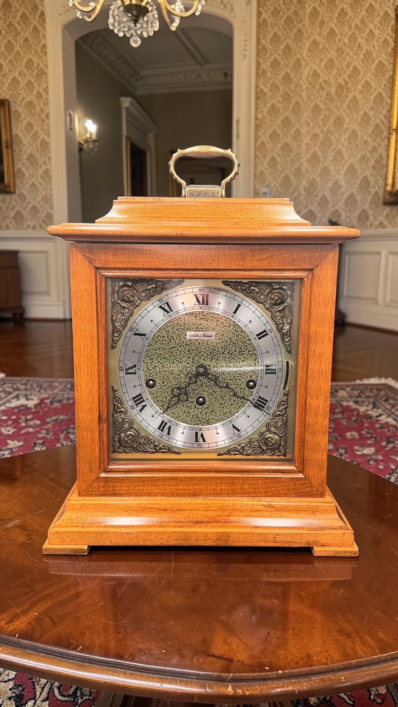 Seth Thomas Legacy IV Westminster Chime Mantel Clock - Etsy