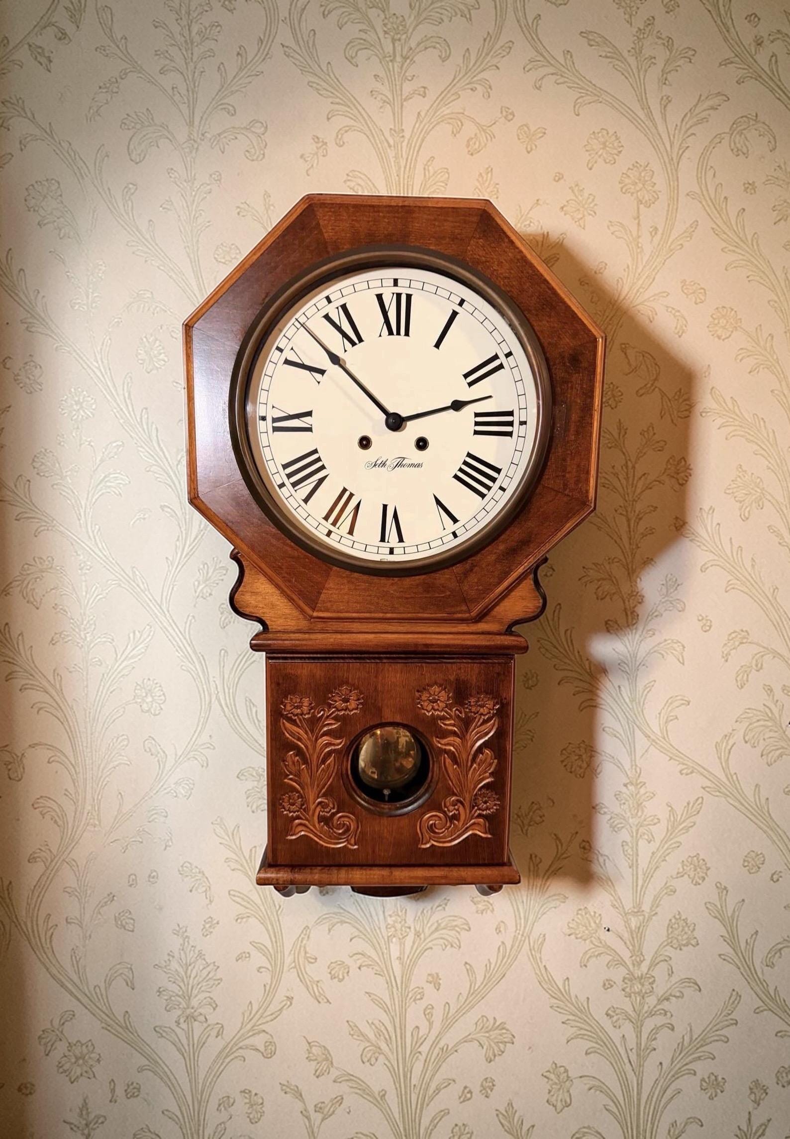 Seth Thomas Octagon Wall Clock - Etsy