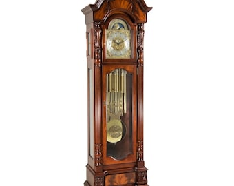 Howard Miller Oak Grandfather Clock With Kieninger Triple Chime ...