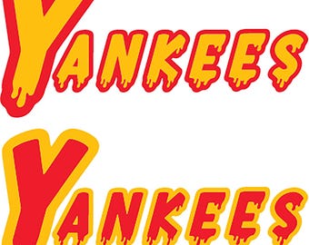 Yankees Dripped flooding Svg png eps para impresión Archivos vectoriales, colores separados / Descarga instantánea