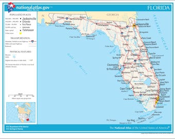 Mapa de Florida con condados SVG: Esquema imprimible (descarga digital)