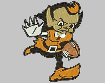 Diseño de bordado y vector de elfo de los Cleveland Browns / descarga instantánea / serigrafía y bordado