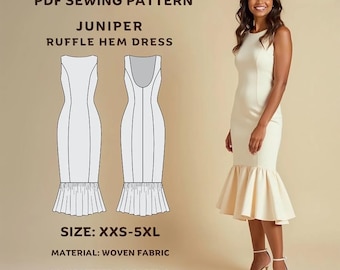 Patrón de costura para vestido midi Juniper / Patrones de vestidos / Vestidos casuales / Vestidos de fiesta