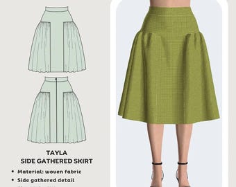 Patrón de costura para falda / Descarga instantánea / Patrones de vestidos / Vestidos casuales / Vestidos de fiesta