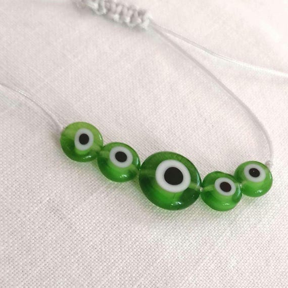 Handmade makrame evil eye bracelet