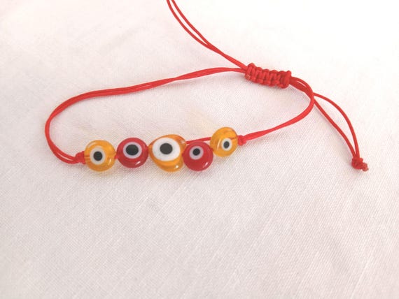 makrame handmade evil eye bracelet